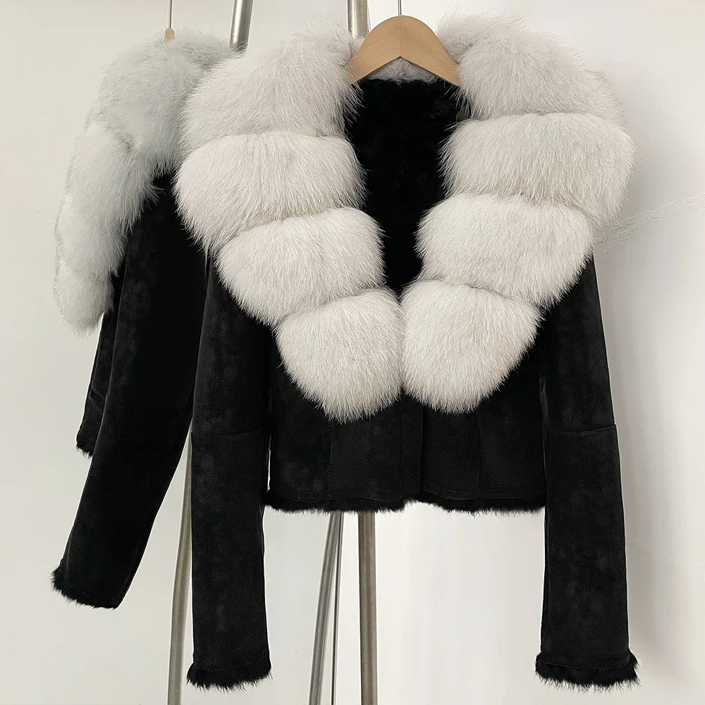OFTBUY Natural Fox Fur Collar  - Winter Clothing Store recension och pris