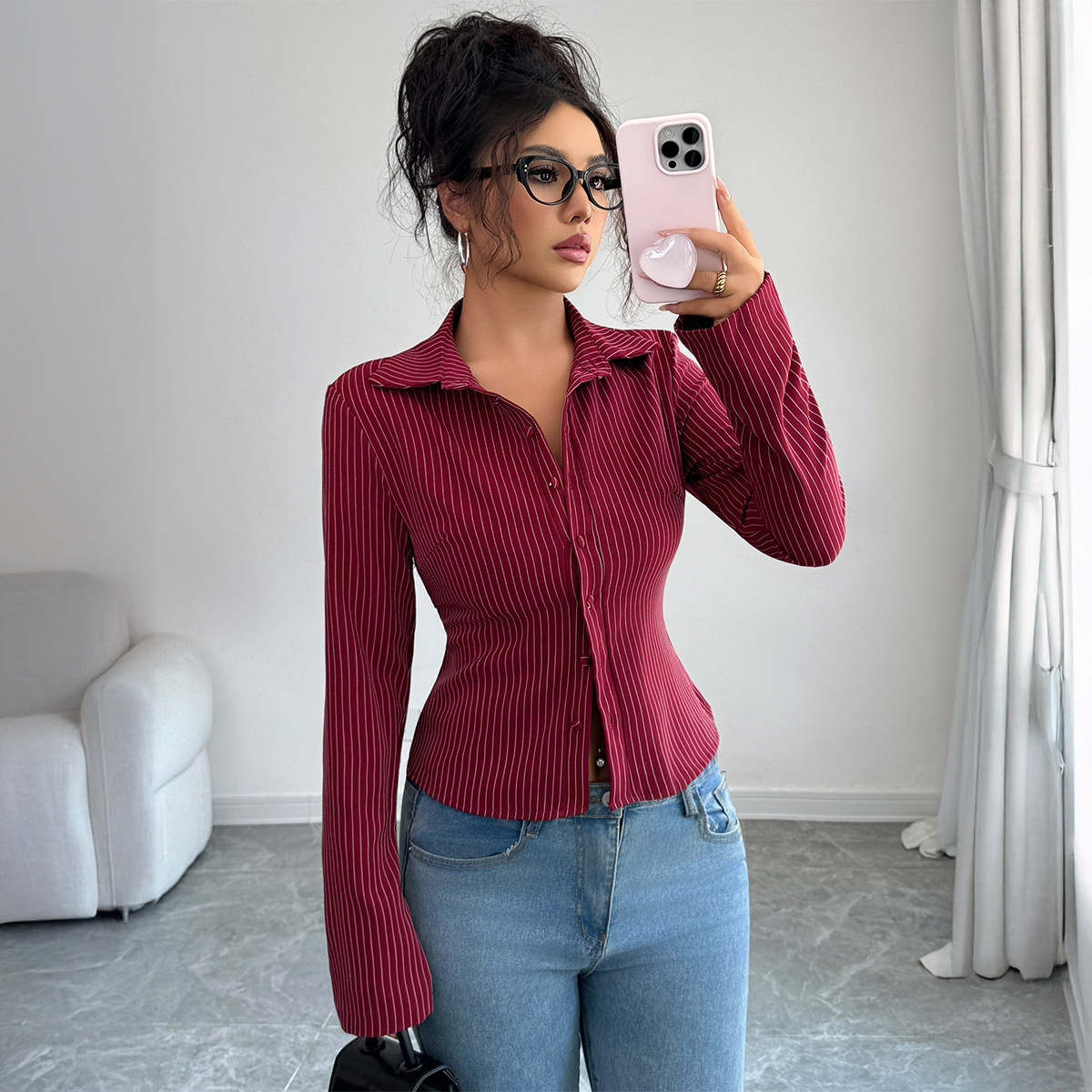 Casual High-grade Striped Long - Winter Clothing Types recension och pris