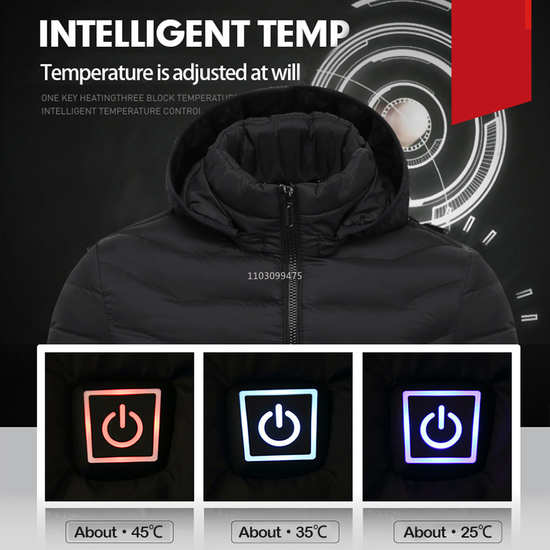 21 Areas USB Electric Heated J - Winter Clothing Hiking recension och pris